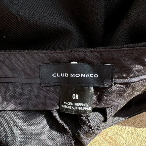 NWT Club Monaco Borrem Pant in Black Ankle Wool Straight Leg Suit Trouser - Picture 8 of 12